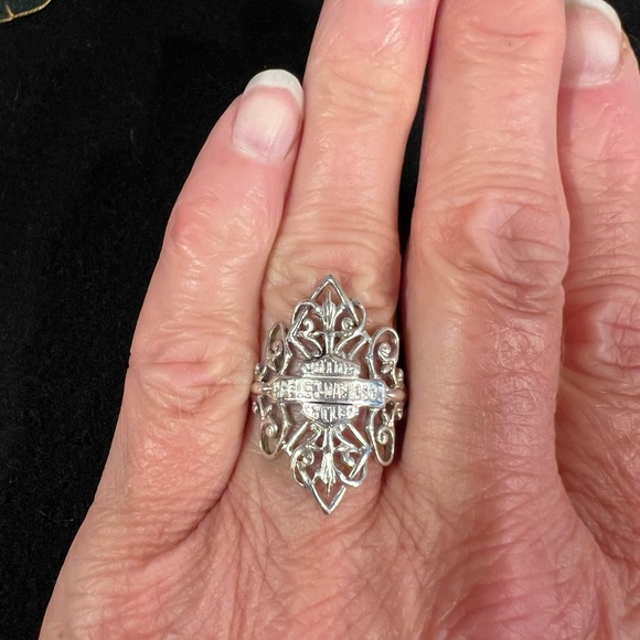 Harley-Davidson® Women's 925 MOD Silver Antique Filigree Ring in MOD Box 💍 - Picture 3 of 16